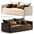  Modern 3-Piece Sofa Bed 3D model small image 1