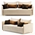  Modern 3-Piece Sofa Bed 3D model small image 2