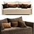  Modern 3-Piece Sofa Bed 3D model small image 4