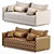  Modern 3-Piece Sofa Bed 3D model small image 6