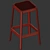 Vibrant Cane Bar Stool 3D model small image 4