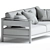 All-Weather Blanche Sofa 3D model small image 3