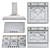 Sleek Smeg Cortina Appliance Set 3D model small image 7