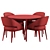 Modern Round Dining Set Furniture 3D model small image 7