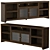 Modern Skyline TV Stand Console 3D model small image 1