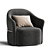 Elegant Flou Madame Butterfly Armchair 3D model small image 2