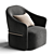 Elegant Flou Madame Butterfly Armchair 3D model small image 3