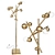 Modern Brass Floor Lamp Galactic 3D model small image 1