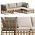 Elegant Elisa Garden Sofa Set 3D model small image 1