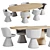 Modern B&B Italia Flair & Allure Tables 3D model small image 1