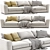 Contemporary Scott Flexform Sofa 3D model small image 1