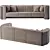 Algerone Velvet Luxury Sofa 3D model small image 2