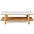 Ambre Coffee Table Oak & Marble 3D model small image 2