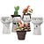 Plant Inspired Ceramic Pots Collection 3D model small image 1