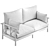 Eucalyptus 2-Seater Solid Wood Sofa 3D model small image 2