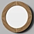 Mid-Century Fusion Wood Wall Mirror 3D model small image 3