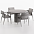 Modern Dining Set 2017 Furniture 3D model small image 3