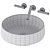 Modern Round Sink & Mixer 3D model small image 5