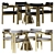 eichholtz donato dining chair set 3D model small image 1