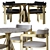 eichholtz donato dining chair set 3D model small image 3