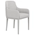 Sleek Haskell Dining Chair 3D model small image 2