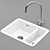 Rustique Ceramic Sink, 55.7cm 3D model small image 1