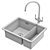 Rustique Ceramic Sink, 55.7cm 3D model small image 7