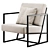 Metal Frame Lounge Chair by Gap 3D model small image 2