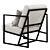 Metal Frame Lounge Chair by Gap 3D model small image 3