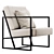 Metal Frame Lounge Chair by Gap 3D model small image 4