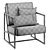 Metal Frame Lounge Chair by Gap 3D model small image 6