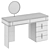 Elegant Vanity Table Set 3D model small image 3