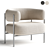 Elegant Modern Blanc Armchair 3D model small image 1