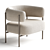 Elegant Modern Blanc Armchair 3D model small image 3