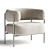 Elegant Modern Blanc Armchair 3D model small image 4