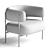 Elegant Modern Blanc Armchair 3D model small image 5