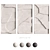 Geometric Relief Triptych Wall Art 3D model small image 1