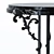 Iron Table with Marble Top 3D model small image 3