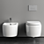 Modern Qatego Wall-Hung Toilet 3D model small image 3