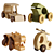 Kids Wooden Toy Room Set 3D model small image 2