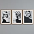 Modern Style Portrait Picture Frame Set 3D model small image 4