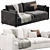 Modern Tranquil Mons Sofa Set 3D model small image 2