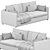 Modern Tranquil Mons Sofa Set 3D model small image 5