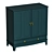 Lommarp Dark Blue-Green Wardrobe 68 3D model small image 2