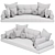 Cozy Window Seat Pillow Set 3D model small image 7