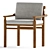  Chic Velvet Armchair: Halle 3D model small image 2