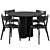  Nordic Dining Set Solford & Ami 3D model small image 1