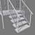 Metal Framed Porch with Polycarbonate Canopy 3D model small image 4