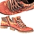 Red Adventure Boots 3D model small image 2