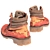 Red Adventure Boots 3D model small image 6